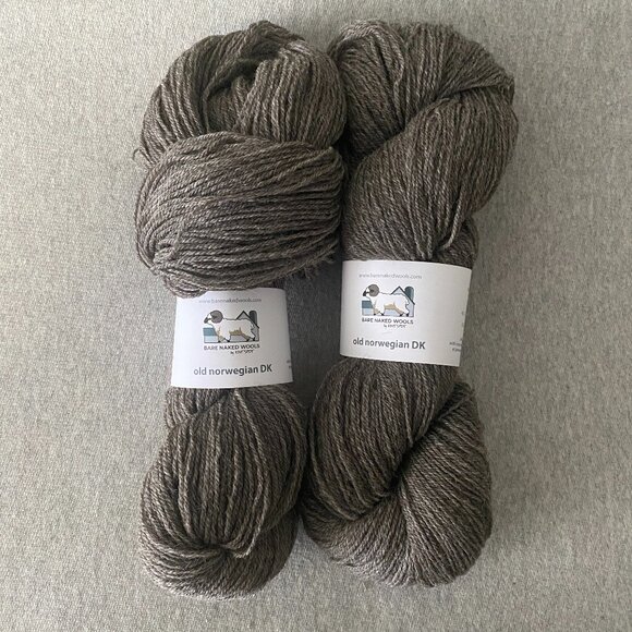 NWT Bare Naked Wools 100% Old Norwegian DK Colour "Grandpa's Beard" Lot of 2 - Picture 1 of 7